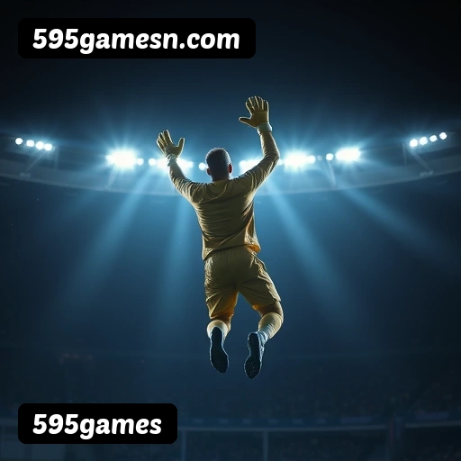 App 595games para iOS e Android — interface mobile, login biométrico e PIX integrado